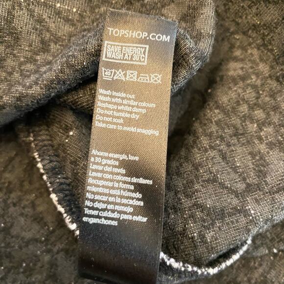 Topshop White Black Daisy Floral Print Skater Dress 4 - Picture 5 of 10